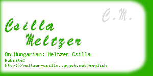 csilla meltzer business card